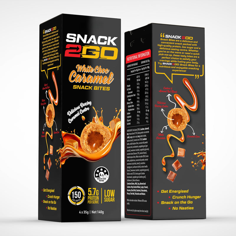 SNACK2GO Snack Bites White Choc Caramel