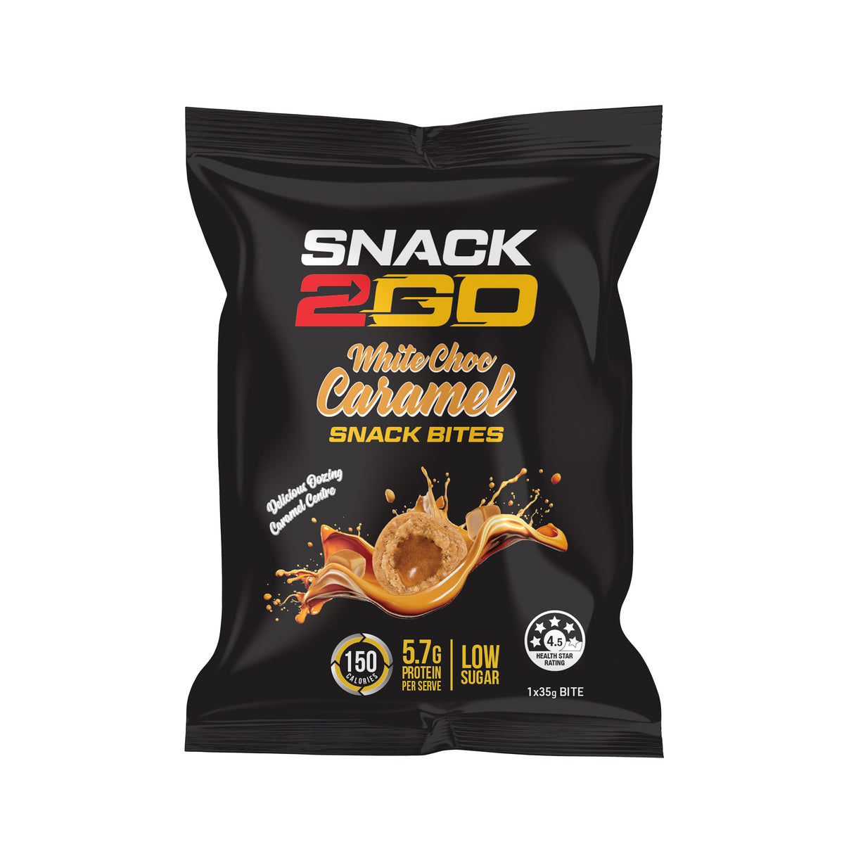 SNACK2GO Snack Bites White Choc Caramel