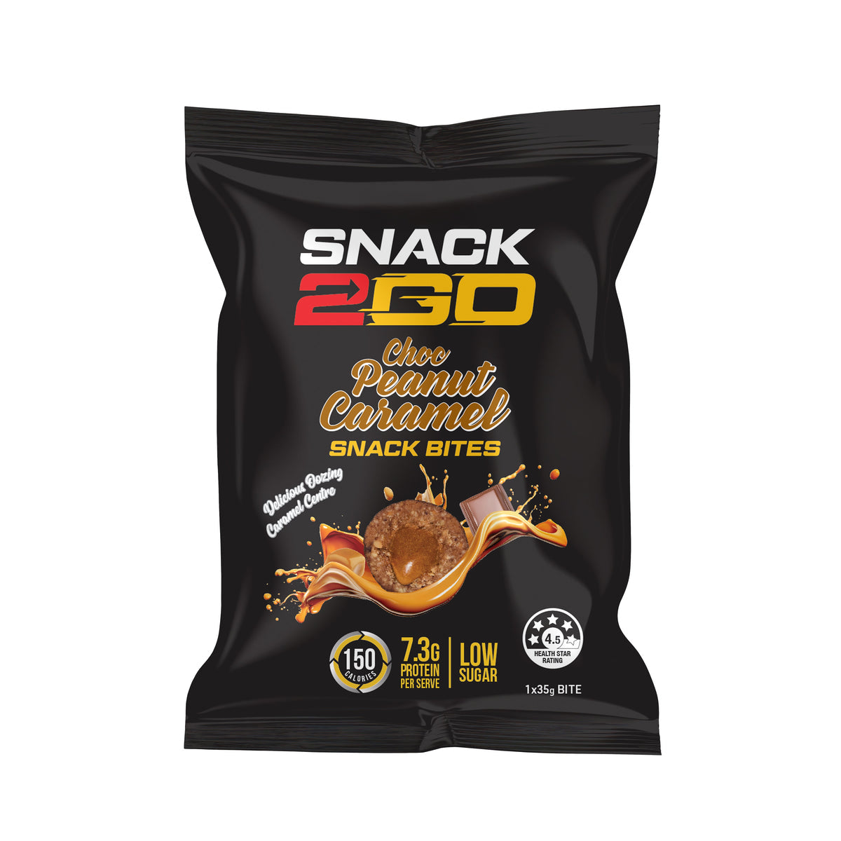 SNACK2GO Snack Bites Choc Peanut Caramel