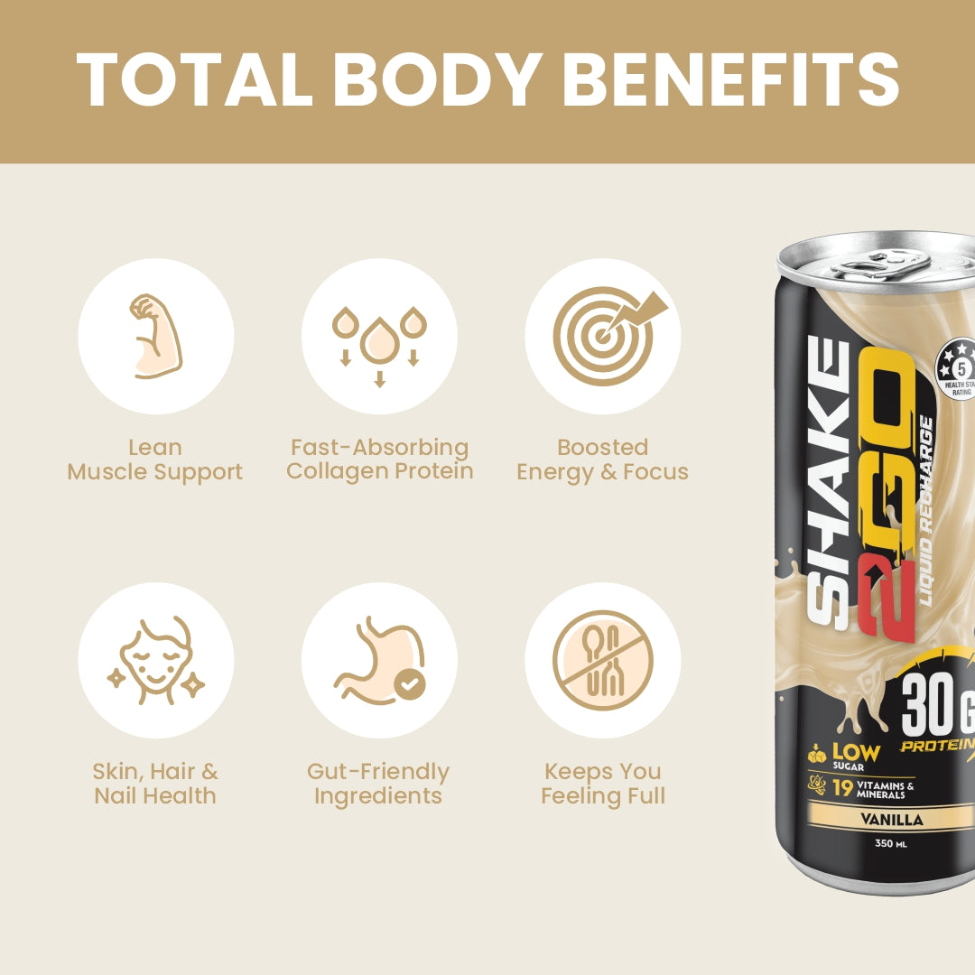 SHAKE2GO Vanilla - 10 Cans